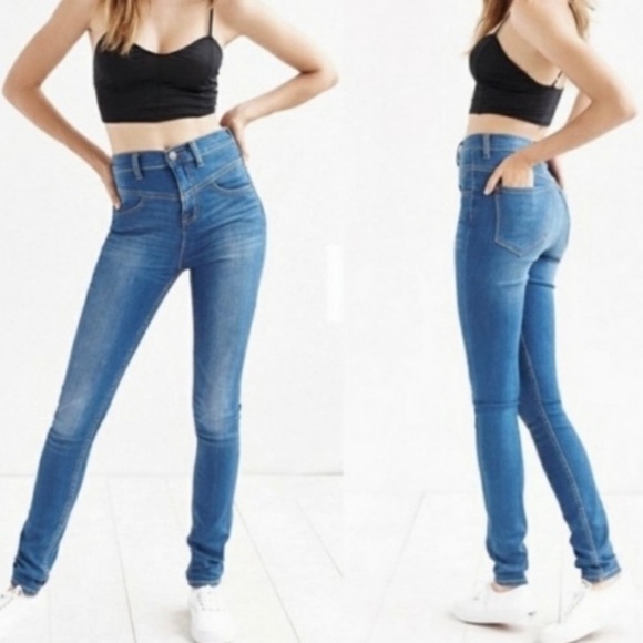 BDG | High Rise Sean Jean Ankle Blue Denim 4 Pocket Zipper Button Fly 28 W 29 L - Picture 1 of 16